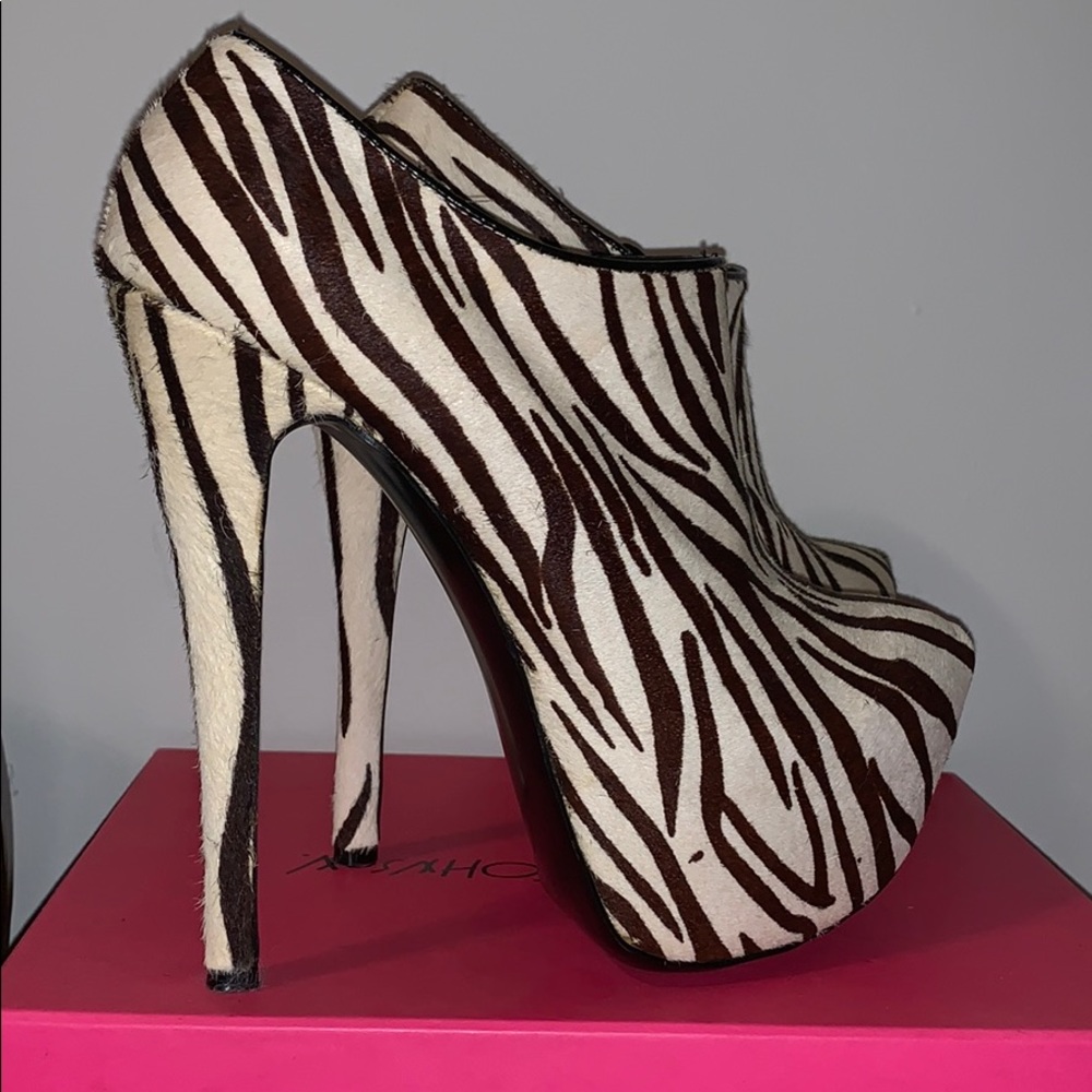 Steve Madden Zebra Platform Booties